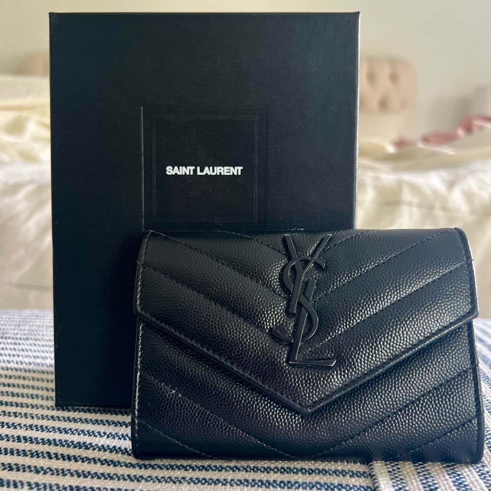 YSL Monogram quilted French Wallet